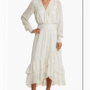 NWT Lilly Pulitzer Cristiana Long Sleeve Midi Dress "coconut" size 4